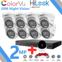 Готовый комплект видеонаблюдения HILOOK на 8-IP камеры Color Vu (Цветное изображение 24/7)